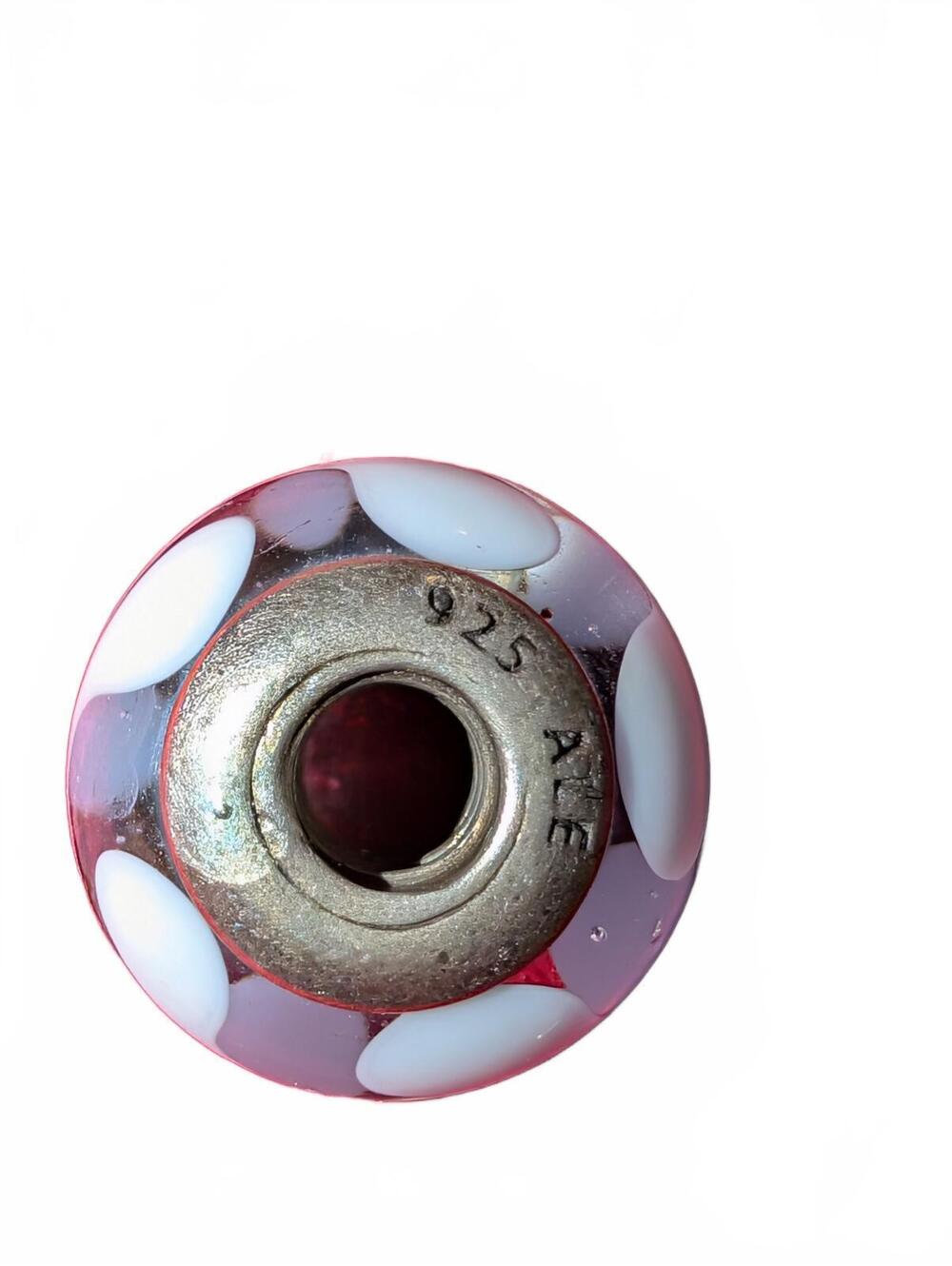 Pandora blue and White Glass Murano Charm Bead
